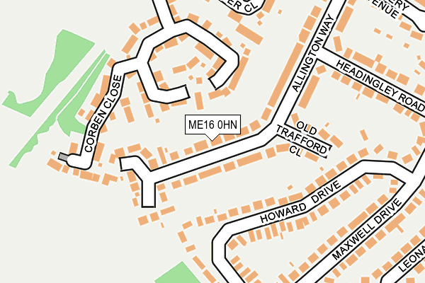 ME16 0HN map - OS OpenMap – Local (Ordnance Survey)