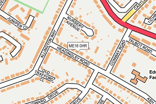 ME16 0HR map - OS OpenMap – Local (Ordnance Survey)