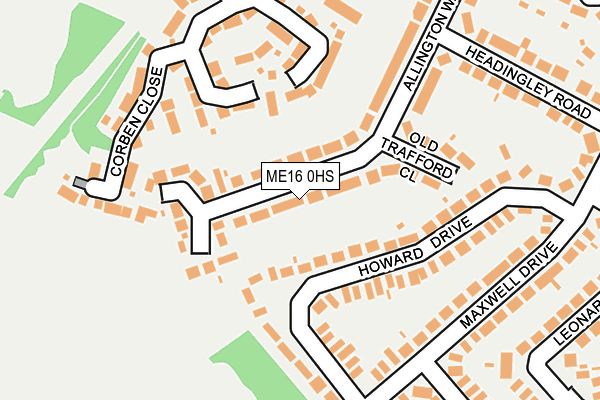 ME16 0HS map - OS OpenMap – Local (Ordnance Survey)