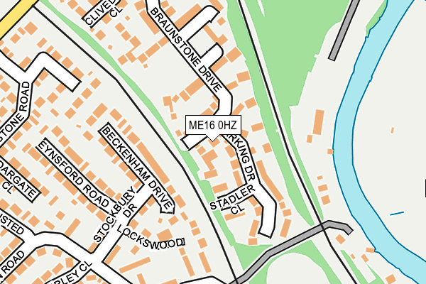 ME16 0HZ map - OS OpenMap – Local (Ordnance Survey)