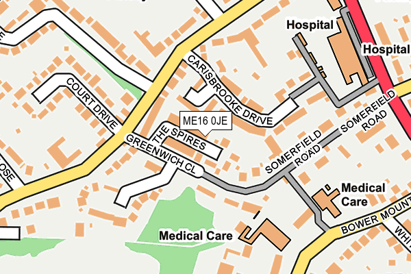 ME16 0JE map - OS OpenMap – Local (Ordnance Survey)