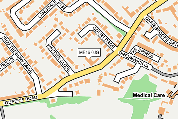 ME16 0JG map - OS OpenMap – Local (Ordnance Survey)