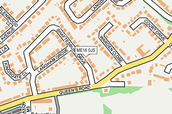 ME16 0JS map - OS OpenMap – Local (Ordnance Survey)