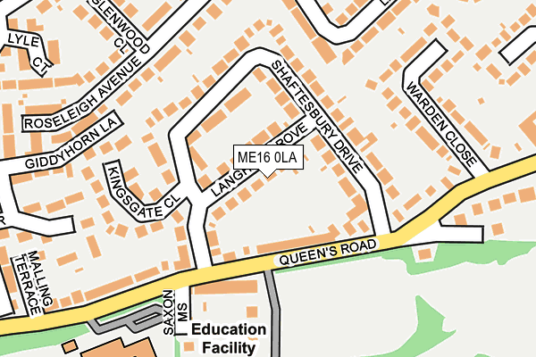 ME16 0LA map - OS OpenMap – Local (Ordnance Survey)