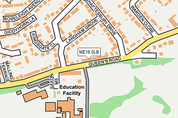 ME16 0LB map - OS OpenMap – Local (Ordnance Survey)