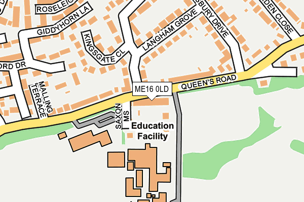 ME16 0LD map - OS OpenMap – Local (Ordnance Survey)