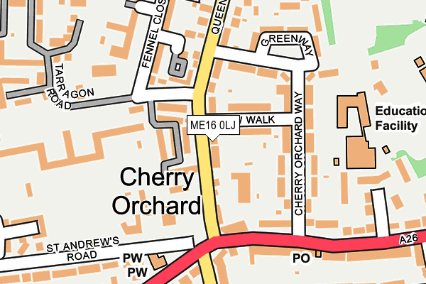 ME16 0LJ map - OS OpenMap – Local (Ordnance Survey)