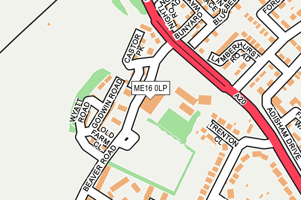 ME16 0LP map - OS OpenMap – Local (Ordnance Survey)