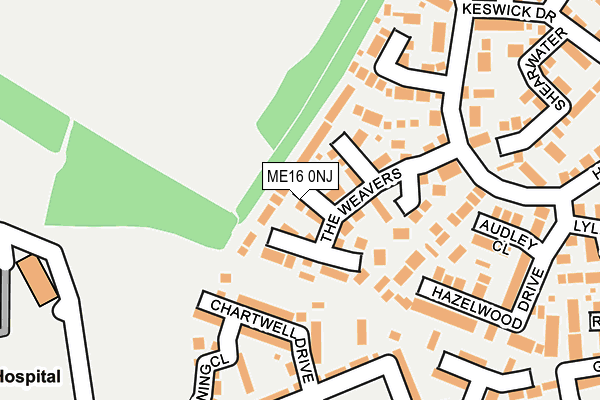 ME16 0NJ map - OS OpenMap – Local (Ordnance Survey)