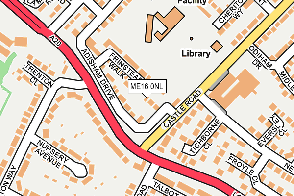 ME16 0NL map - OS OpenMap – Local (Ordnance Survey)
