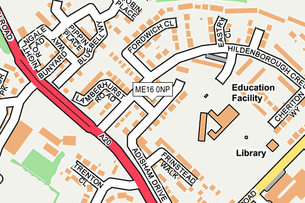 ME16 0NP map - OS OpenMap – Local (Ordnance Survey)