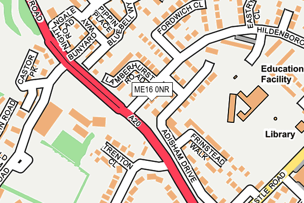 ME16 0NR map - OS OpenMap – Local (Ordnance Survey)