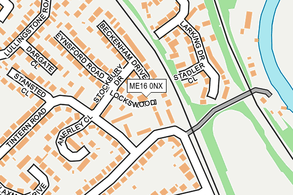 ME16 0NX map - OS OpenMap – Local (Ordnance Survey)