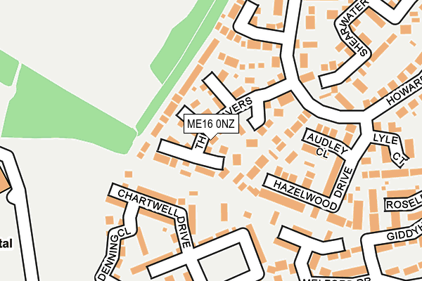 ME16 0NZ map - OS OpenMap – Local (Ordnance Survey)