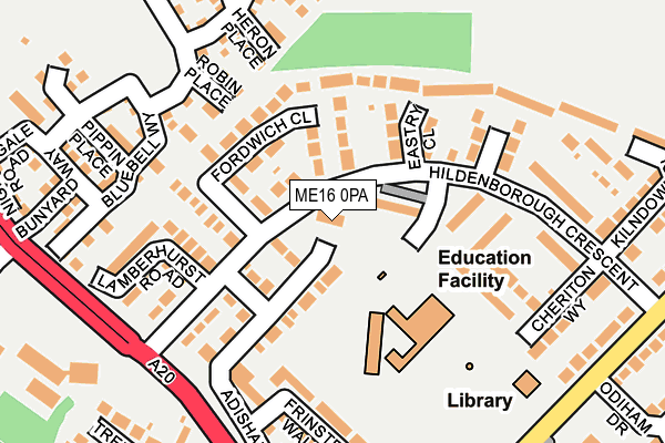 ME16 0PA map - OS OpenMap – Local (Ordnance Survey)