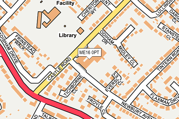ME16 0PT map - OS OpenMap – Local (Ordnance Survey)