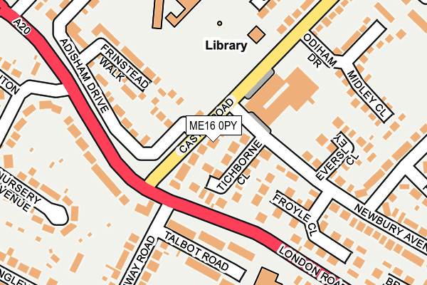ME16 0PY map - OS OpenMap – Local (Ordnance Survey)