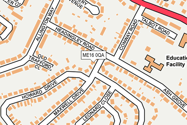 ME16 0QA map - OS OpenMap – Local (Ordnance Survey)