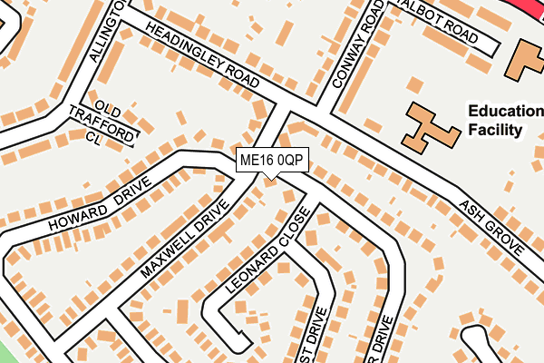 ME16 0QP map - OS OpenMap – Local (Ordnance Survey)
