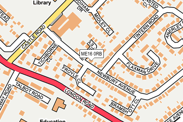ME16 0RB map - OS OpenMap – Local (Ordnance Survey)
