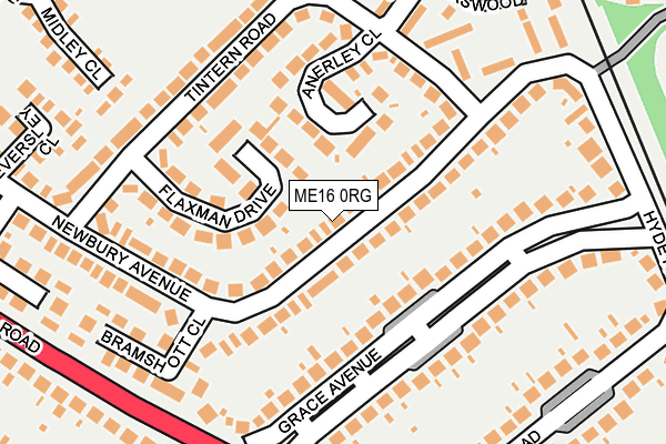 ME16 0RG map - OS OpenMap – Local (Ordnance Survey)
