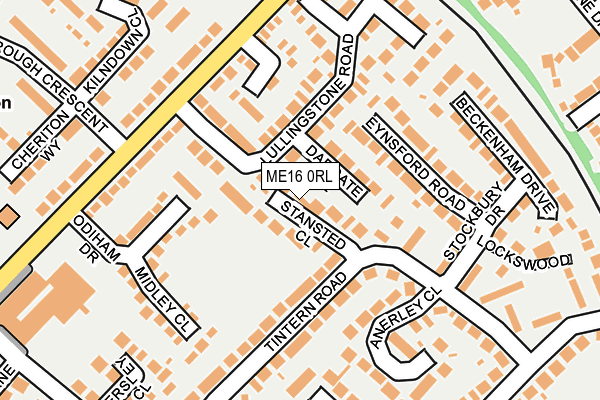 ME16 0RL map - OS OpenMap – Local (Ordnance Survey)