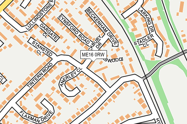 ME16 0RW map - OS OpenMap – Local (Ordnance Survey)