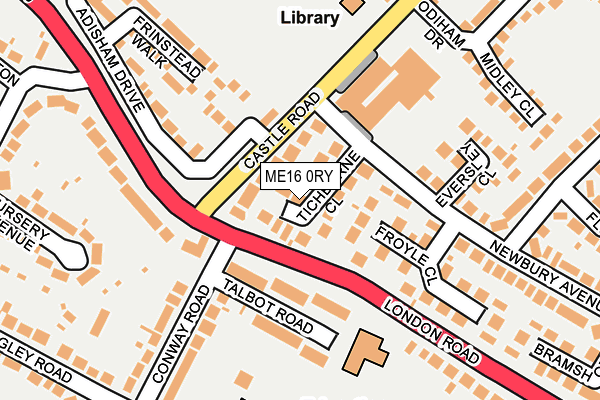 ME16 0RY map - OS OpenMap – Local (Ordnance Survey)
