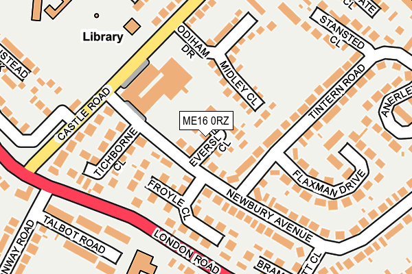 ME16 0RZ map - OS OpenMap – Local (Ordnance Survey)