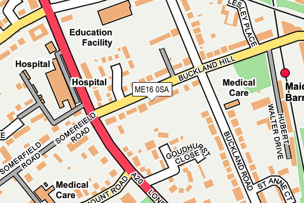 ME16 0SA map - OS OpenMap – Local (Ordnance Survey)