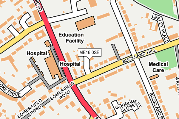 ME16 0SE map - OS OpenMap – Local (Ordnance Survey)