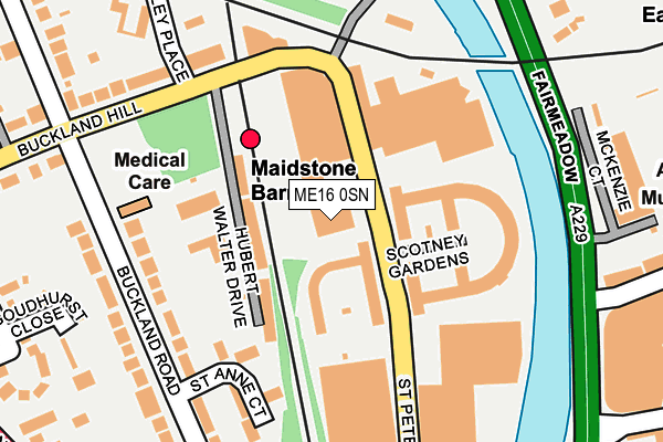 ME16 0SN map - OS OpenMap – Local (Ordnance Survey)