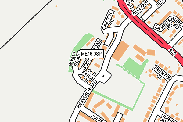 ME16 0SP map - OS OpenMap – Local (Ordnance Survey)