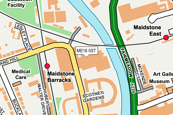 ME16 0ST map - OS OpenMap – Local (Ordnance Survey)
