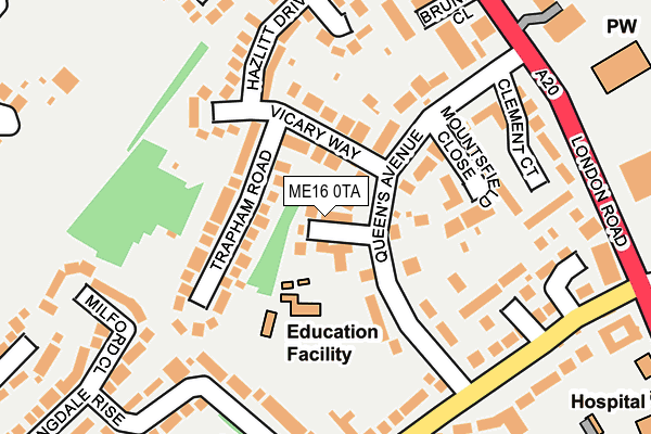 ME16 0TA map - OS OpenMap – Local (Ordnance Survey)