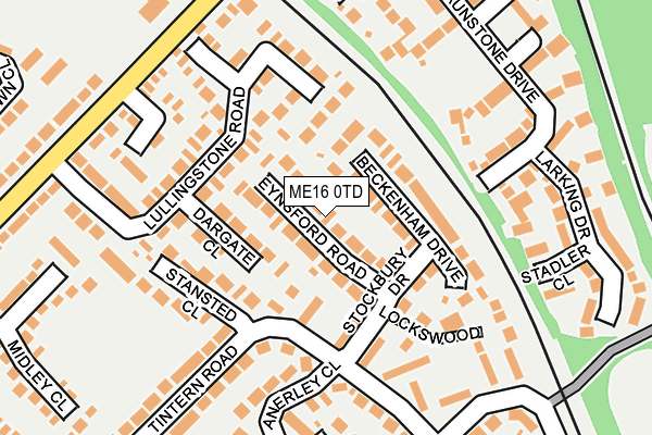 ME16 0TD map - OS OpenMap – Local (Ordnance Survey)