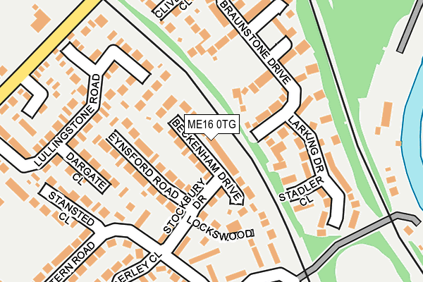 ME16 0TG map - OS OpenMap – Local (Ordnance Survey)