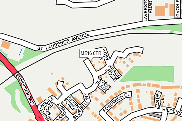 ME16 0TR map - OS OpenMap – Local (Ordnance Survey)