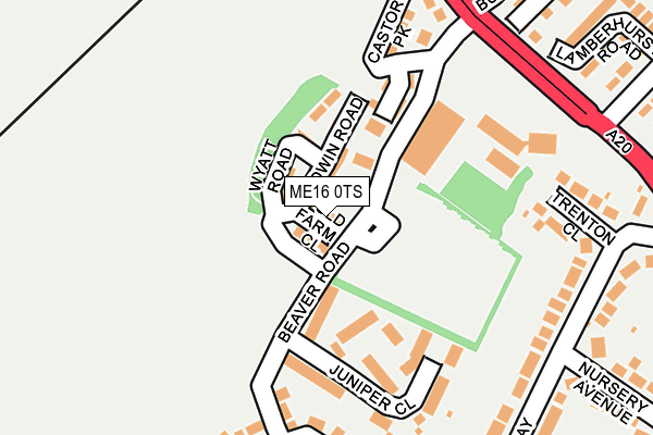 ME16 0TS map - OS OpenMap – Local (Ordnance Survey)