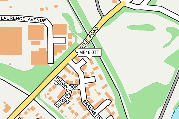 ME16 0TT map - OS OpenMap – Local (Ordnance Survey)