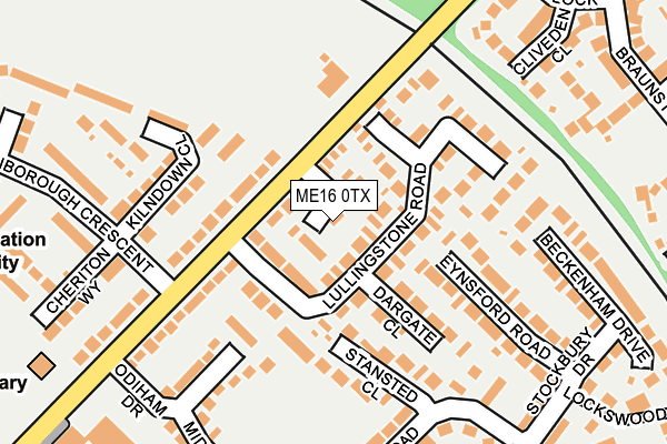ME16 0TX map - OS OpenMap – Local (Ordnance Survey)