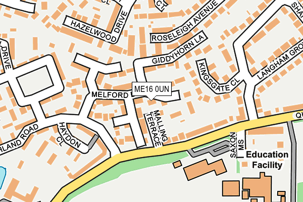 ME16 0UN map - OS OpenMap – Local (Ordnance Survey)