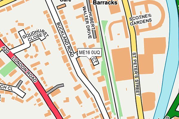 ME16 0UQ map - OS OpenMap – Local (Ordnance Survey)