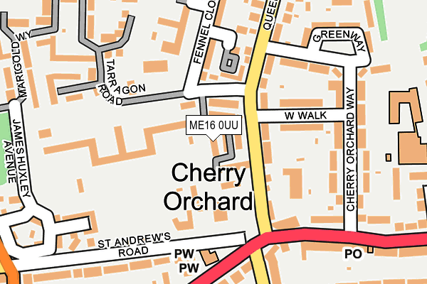ME16 0UU map - OS OpenMap – Local (Ordnance Survey)