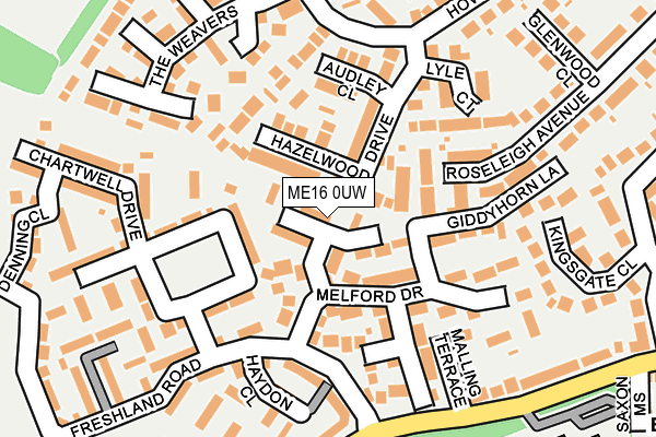 ME16 0UW map - OS OpenMap – Local (Ordnance Survey)