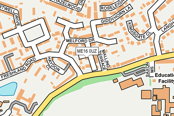 ME16 0UZ map - OS OpenMap – Local (Ordnance Survey)