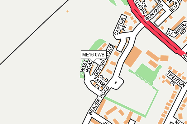 ME16 0WB map - OS OpenMap – Local (Ordnance Survey)