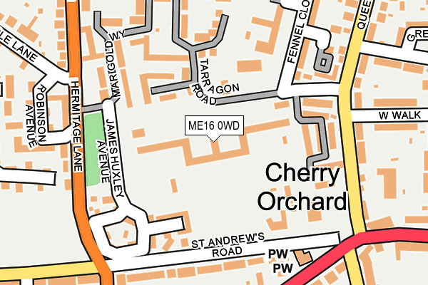 ME16 0WD map - OS OpenMap – Local (Ordnance Survey)