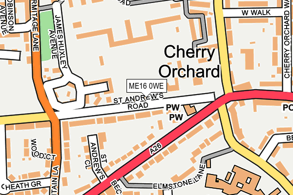 ME16 0WE map - OS OpenMap – Local (Ordnance Survey)