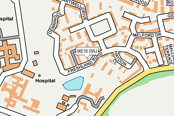ME16 0WJ map - OS OpenMap – Local (Ordnance Survey)